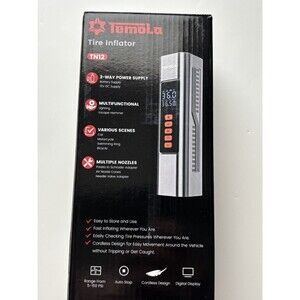 TEMOLA Portable Tire Inflator 150PSI Cordless Air Compressor Pump Car Auto LED